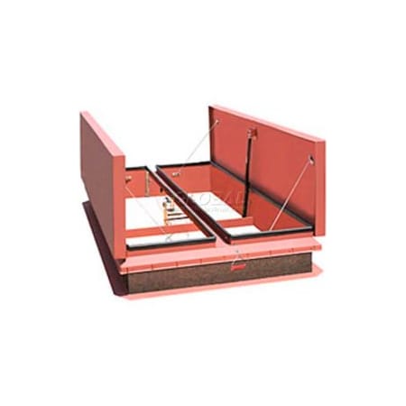 Bilco Co Bilco Automatic Smoke Vent DSH-4896, Double Leaf, Galvanized Steel, 96"L X 48"W DSH-4896